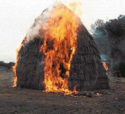 На Дубенщині згоріло 100 кг соломи