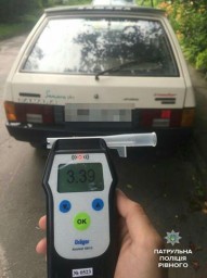 Патрульні склали протокол на водія з рекордним результатом ступеня сп'яніння