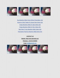 Buy Morphine 30 mg Online With Patient Guide